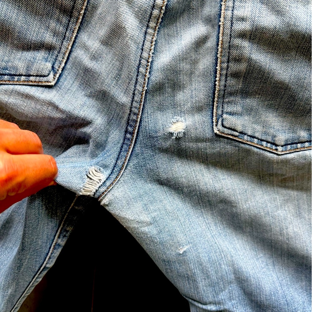RVCA Mens Light Blue Straight Jean - Button Fly - Picture 6 of 6